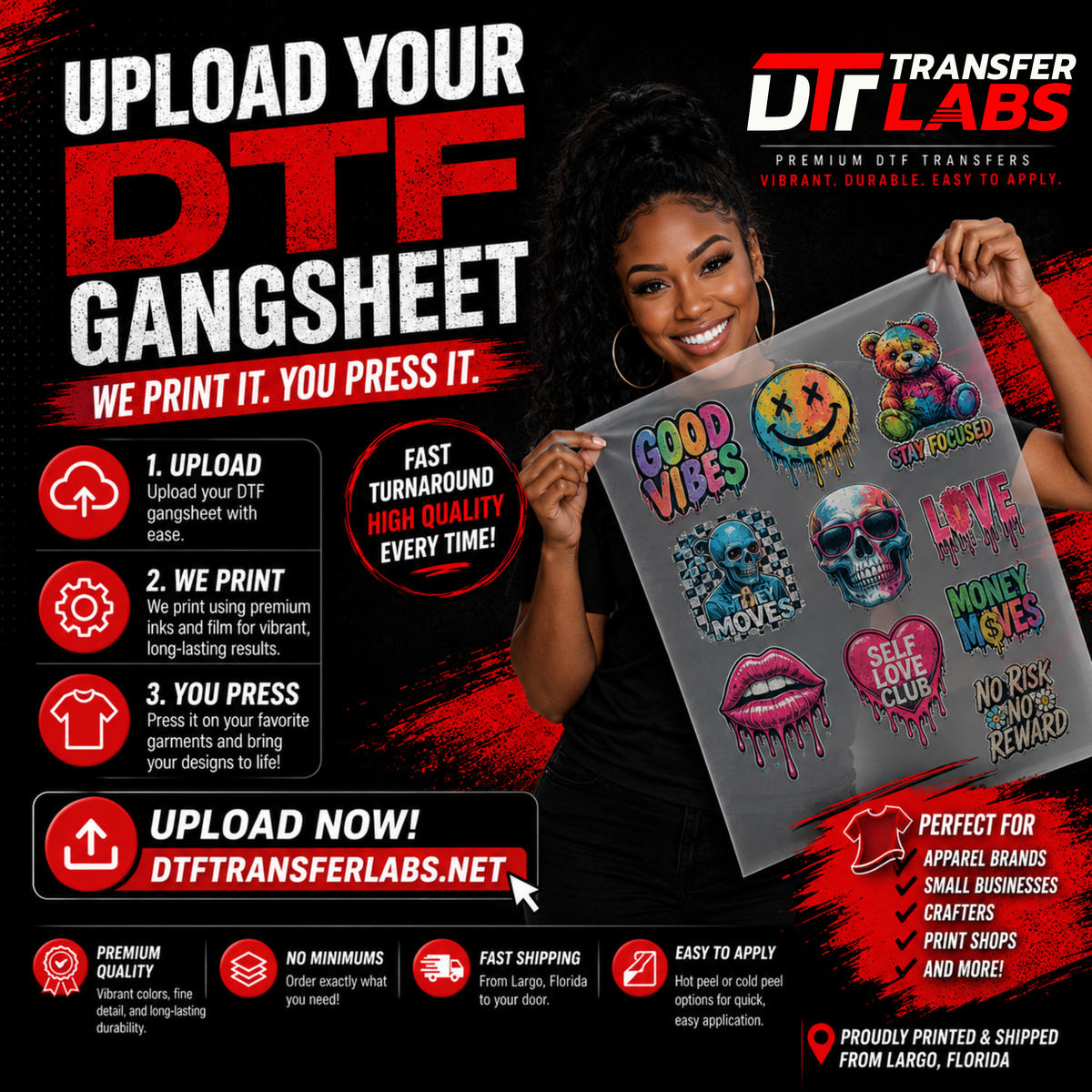 Upload your own DTF Gang Sheet